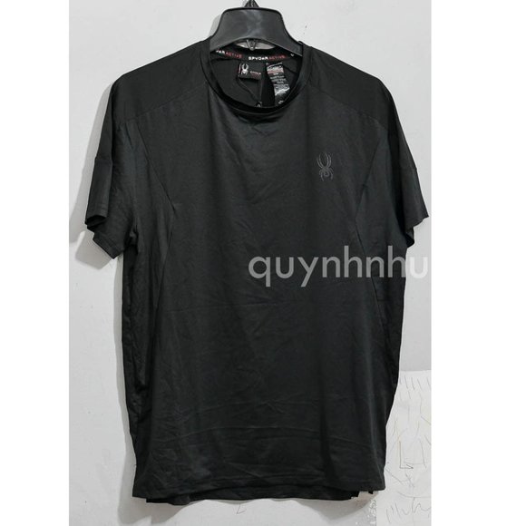NWT Spyder Men's Active short Sleeve Tee T-Shirt ProWeb in  black - Picture 4 of 6